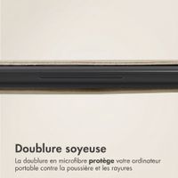 Accezz Leather Pochette ordinateur le Apple MacBook 14 pouces - Beige