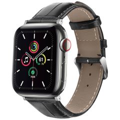 imoshion Bracelet Cuir Crocodile Apple Watch Series 1 á 9 / SE (38/40/41 mm) | Series 10 / 11 (42 mm) - Noir