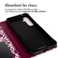 imoshion Étui de télephone portefeuille Design Samsung Galaxy A55 - Bloom Love Blush