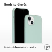 Accezz Coque Liquid Silicone Apple iPhone 15 Plus - Sky Blue