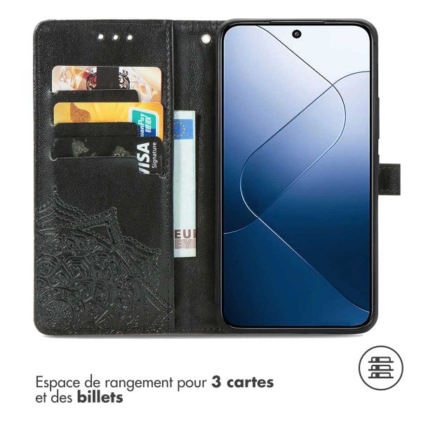 imoshion Etui de télephone Mandala Xiaomi 14T Pro - Noir