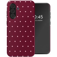 Selencia Coque arrière Vivid Samsung Galaxy A36 / A56 - Happy Dots Burgundy