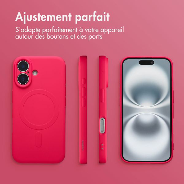 imoshion Coque Couleur avec MagSafe Apple iPhone 16 - Neon Pink