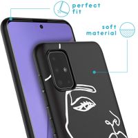 imoshion Coque Design Samsung Galaxy A51 - Visage abstrait - Blanc