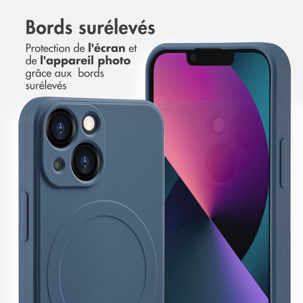 imoshion Coque Couleur avec MagSafe Apple iPhone 13 Mini - Bleu foncé