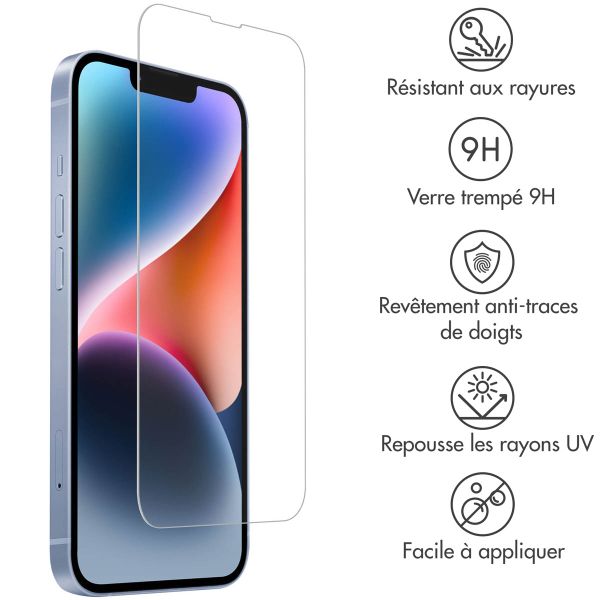 Accezz Protection d'écran en verre trempé Apple iPhone 13 / 13 Pro / 14 / 16e