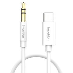 imoshion ﻿Câble AUX - Câble audio 3,5 mm / Jack vers USB-C - Mâle vers USB-C - 1 mètre - Blanc