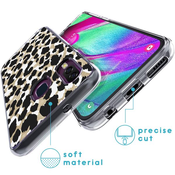 imoshion Coque Design Samsung Galaxy A40 - Léopard / Noir