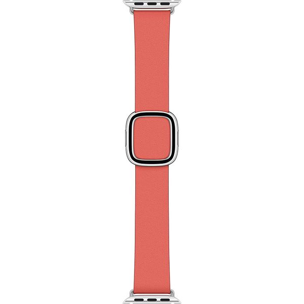 Apple Bracelet Leather Band Modern Buckle Apple Watch Series 1 t/m 9 / SE (38/40/41 mm) | Series 10 / 11 (42 mm) - Taille L - Pink Citrus