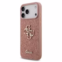 Guess Coque 4G Metal Logo Glitter Apple iPhone 17 Pro - Rose