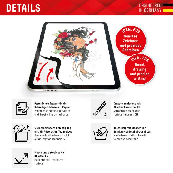 Displex Protecteur d'écran Papersense Apple iPad 11 (2025) 11 pouces A16 / iPad 10 (2022) 10.9 pouces