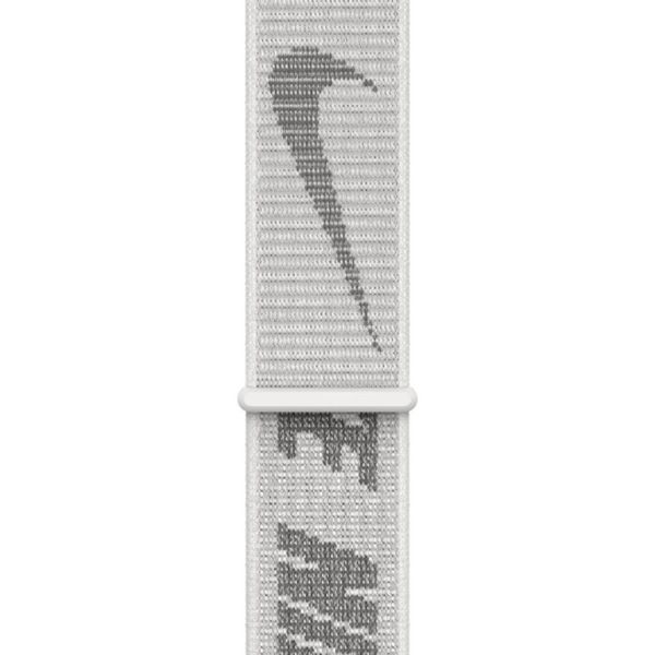 Apple Bracelet Nike Sport Loop Apple Watch Series 1 t/m 9 / SE (38/40/41 mm) | Series 10 / 11 (42 mm) - Black And White