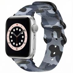 imoshion Bracelet robuste en nylon Apple Watch Series 1 - 9 / SE (38/40/41 mm) | Series 10 / 11 (42 mm) - Camouflage Grey