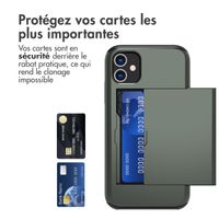 imoshion Coque arrière avec porte-cartes Apple iPhone 11 - Vert foncé