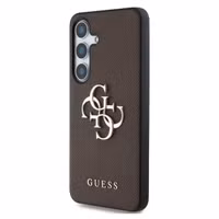 Guess Coque 4G Metal Logo Saffiano Samsung Galaxy S25 - Marron