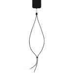 iDeal of Sweden Vegan Leather Phone Strap - Cordon de téléphone universel réglable - Noir