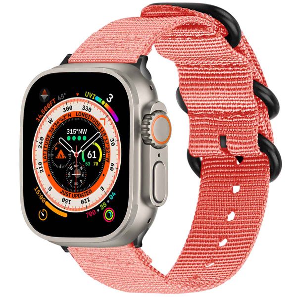 imoshion Bracelet en nylon Apple Watch Series 1-10 / SE / Ultra (2) - 42/44/45/46/49 mm - Rose