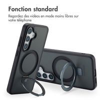 Accezz Coque Ring Stand avec MagSafe Samsung Galaxy S25 - Noir