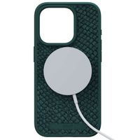 Njorð Collections Coque Salmon Leather MagSafe iPhone 15 Pro - Green