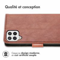 imoshion Étui de téléphone portefeuille Luxe Samsung Galaxy M22 / A22 (4G) - Brun