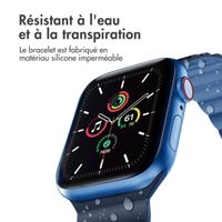 imoshion Bracelet en silicone magnétique Apple Watch Series 1 t/m 9 / SE (38/40/41 mm) | Series 10 / 11 (42 mm) - Bleu foncé