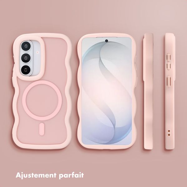 Selencia Coque arrière Wavy avec MagSafe Samsung Galaxy S26 - Soft Pink