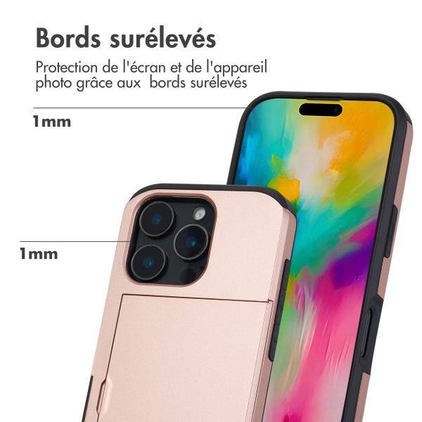 imoshion Coque arrière avec porte-cartes iPhone 16 Pro - Rose Dorée