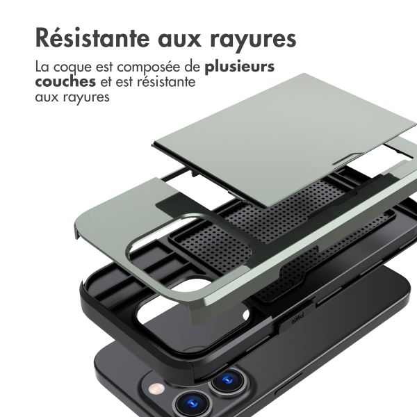 imoshion Coque arrière avec porte-cartes Apple iPhone 15 Pro - Vert foncé
