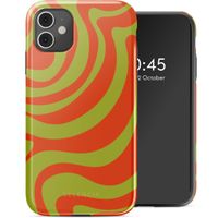 Selencia Coque arrière Vivid Tough iPhone 11 - Wavy Swirl Orange Fern