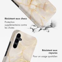 Selencia Coque arrière Vivid Samsung Galaxy S25 FE - Golden Beige Marble