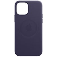 Apple Coque Leather MagSafe Apple iPhone 12 Pro Max - Deep Violet