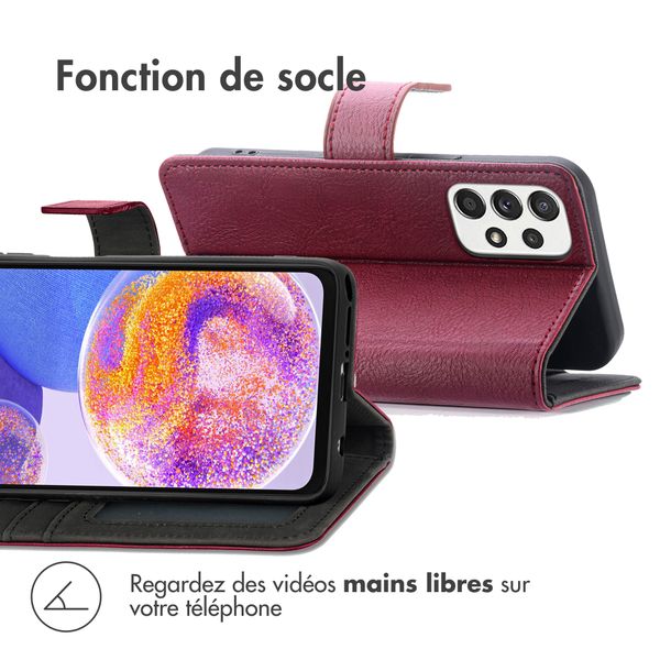 imoshion Étui de télephone portefeuille Samsung Galaxy A23 (5G) - Bordeaux