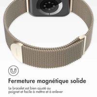 imoshion Bracelet magnétique milanais Apple Watch Series 1-9 / SE - 38/40/41 mm / Series 10 - 42 mm - Taille M - Starlight