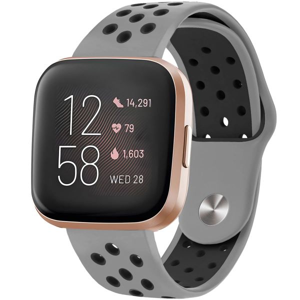 imoshion Bracelet sportif en silicone Fitbit Versa 2 / Versa Lite - Gris / Noir