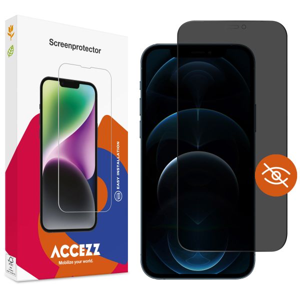 Accezz Protection d'écran en verre trempé Privacy Apple iPhone 12 (Pro)