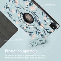 imoshion Coque tablette Design rotatif à 360° Apple iPad Pro 11 (2022 / 2021 / 2020 / 2018) - Flowers