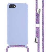 imoshion ﻿Coque en silicone avec cordon Apple iPhone SE (2022 / 2020) / 8 / 7 - Violet