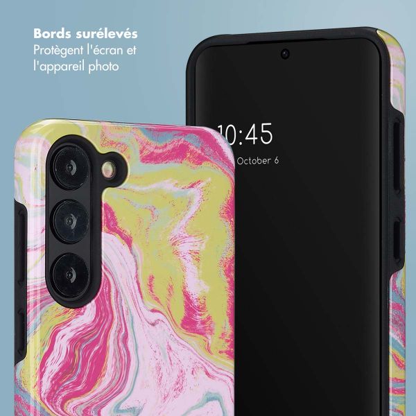 Selencia Coque arrière Vivid Samsung Galaxy S23 - Marble Pink