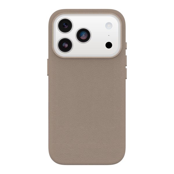 OtterBox Coque en cuir de cactus Symmetry MagSafe Apple iPhone 17 Pro - Light Grey