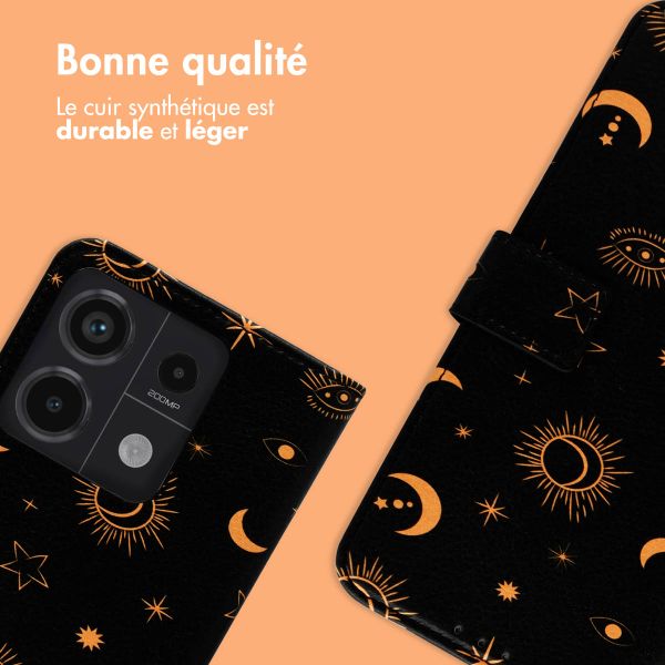 imoshion Étui de téléphone portefeuille Design Xiaomi Redmi Note 13 Pro (5G) / Poco X6 - Sky Black