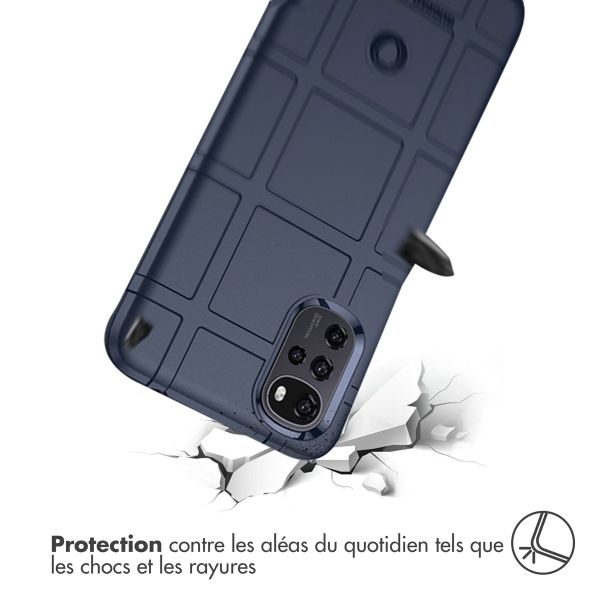 imoshion Coque Rugged Shield Motorola Moto G22 / E32 / E32s - Bleu foncé