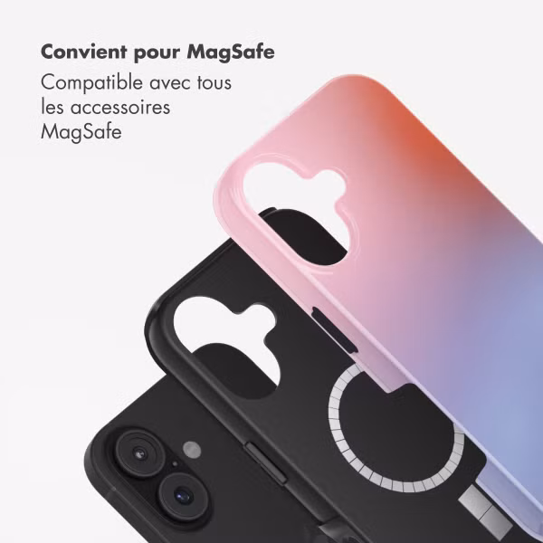 Selencia Coque arrière Vivid avec MagSafe Apple iPhone 17 - Gradient Soft Blush