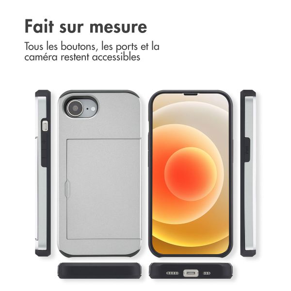 imoshion Coque arrière avec porte-cartes iPhone 16e - Gris