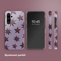 Selencia Coque arrière Vivid Tough Samsung Galaxy A55 - Stars Plum Lilac