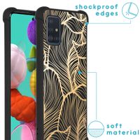 imoshion Coque Design avec cordon Samsung Galaxy A51 - Golden Leaves