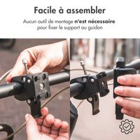 Accezz Support de téléphone pour vélo - Réglable - Universel - Noir