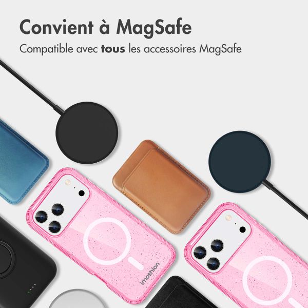 imoshion Coque Pailletée avec MagSafe Apple iPhone 17 Pro - Rose