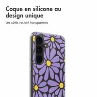 imoshion Coque design pour Samsung Galaxy S24 - Tropical Violet Flowers Connect