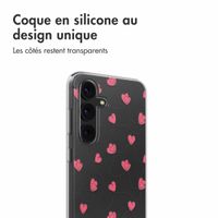 imoshion Coque design pour Samsung Galaxy S24 - Dusty Rose Connected Hearts