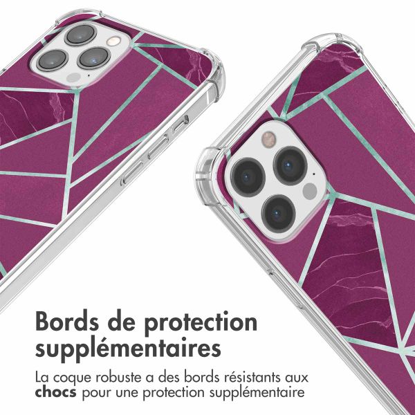 imoshion Coque Design avec cordon iPhone 12 (Pro) - Bordeaux Graphic